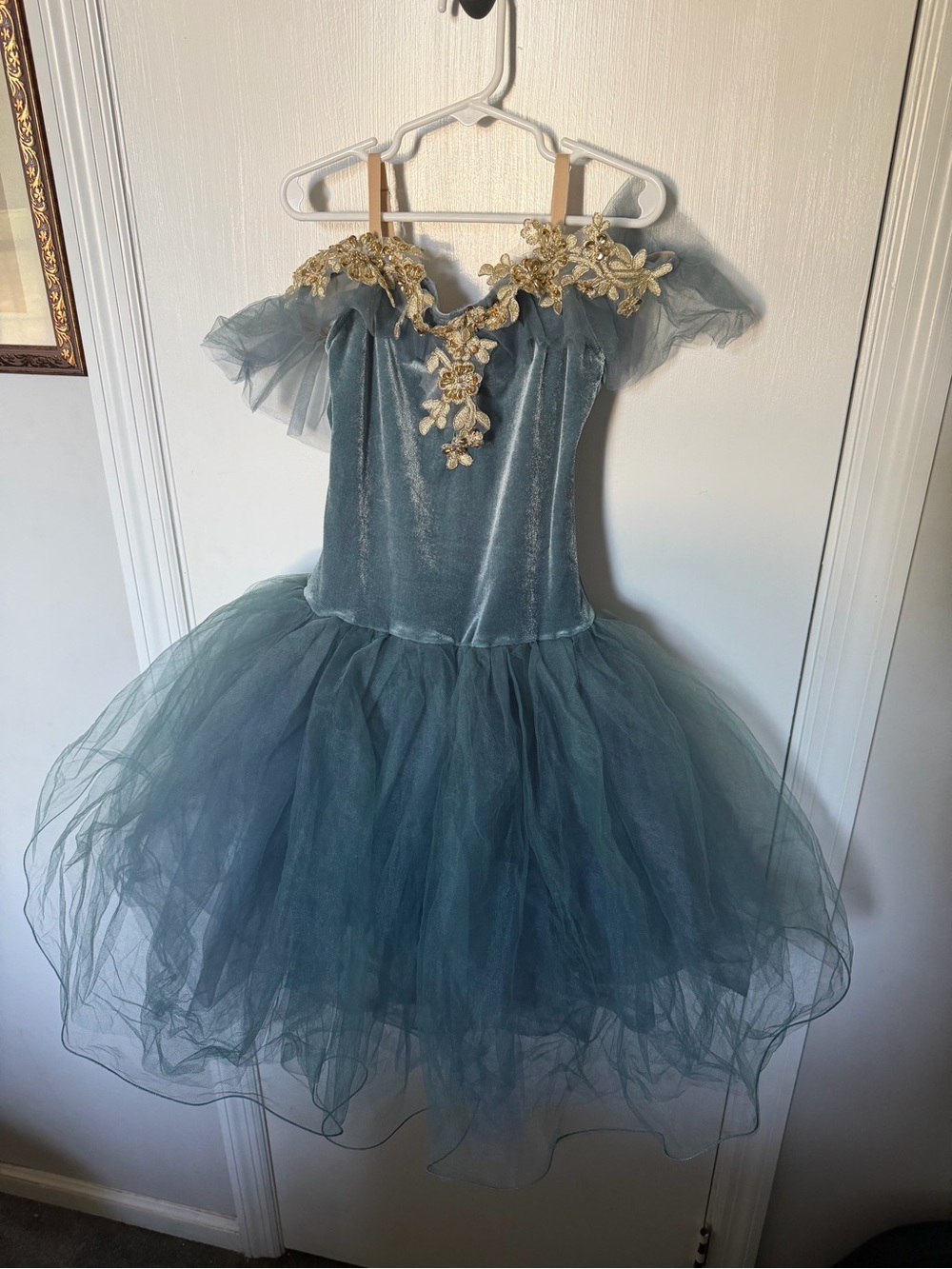 Weissman Teal Velvet & Tulle Ballet Costume